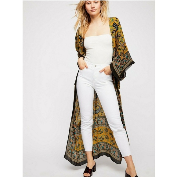 Free People Kimono Eternal Flame Maxi One Size - Picture 2 of 6
